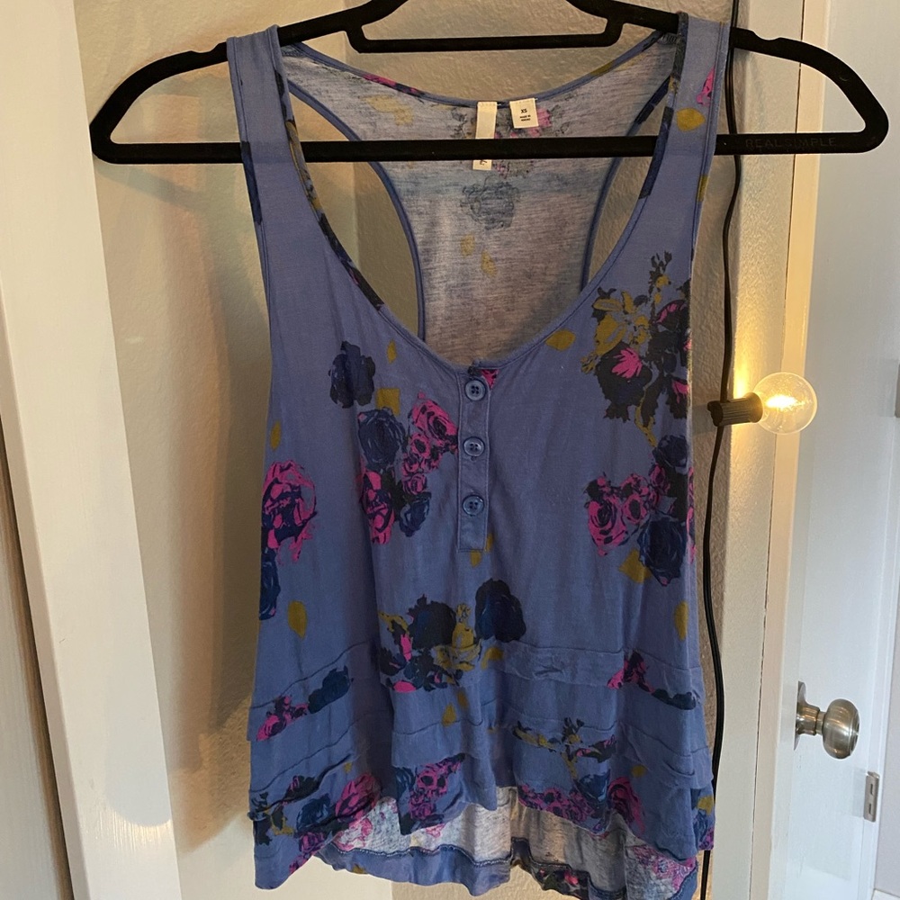 Nordstrom floral tank top, size XS